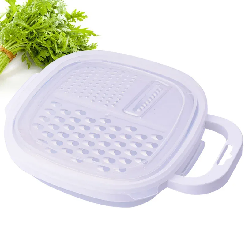 Mandoline 4-en-1 Plastique Râpe Légumes et Fromage avec Etui