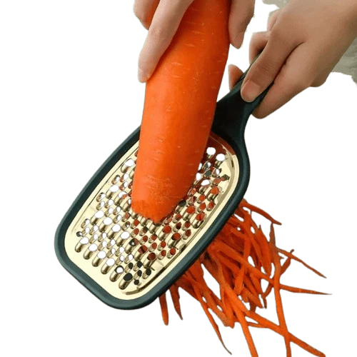 Coupe-légumes Multifonction Inox 2 Lames | Râpe à Fruits et Légumes