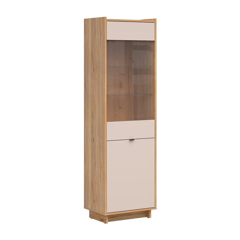 Vitrine 2 portes Donna Cachemire et Bois
