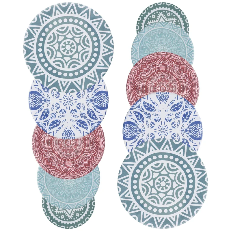 Couvercles Réutilisables Élastiques | Lot de 10 | Motifs Colorés