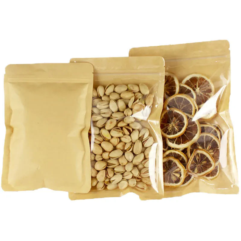 Sachets Kraft avec Fenêtre Transparente - Lots de 50