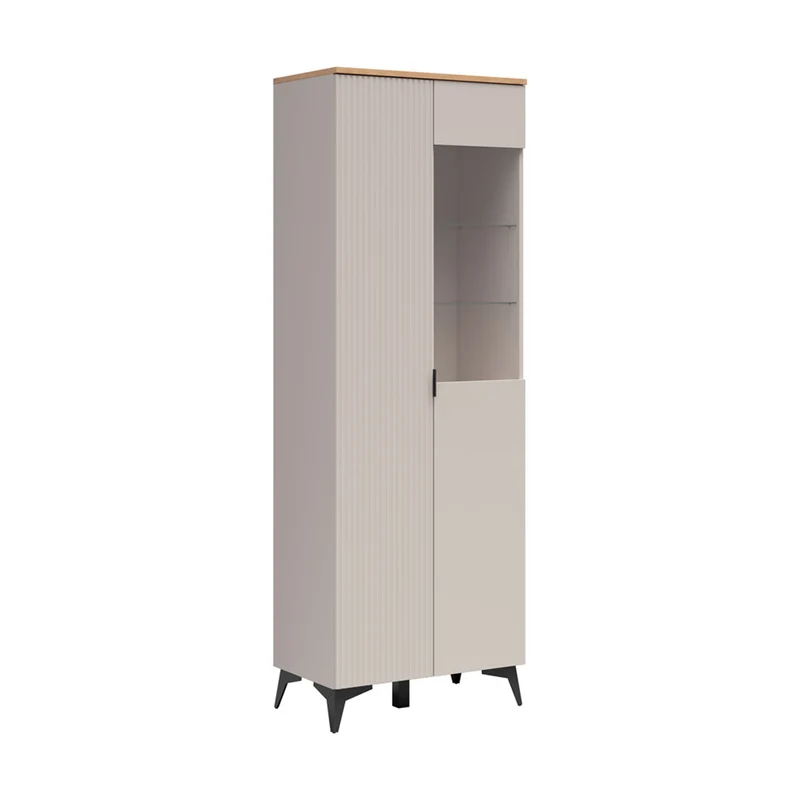 Vaisselier 2 portes Vicky Cachemire et Bois