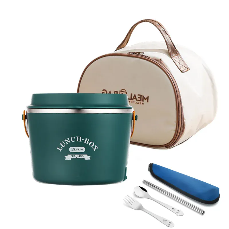 LunchBox Chauffante Électrique Acier Inoxydable 304 — 1,2 L / 48 W / 12 V-220 V
