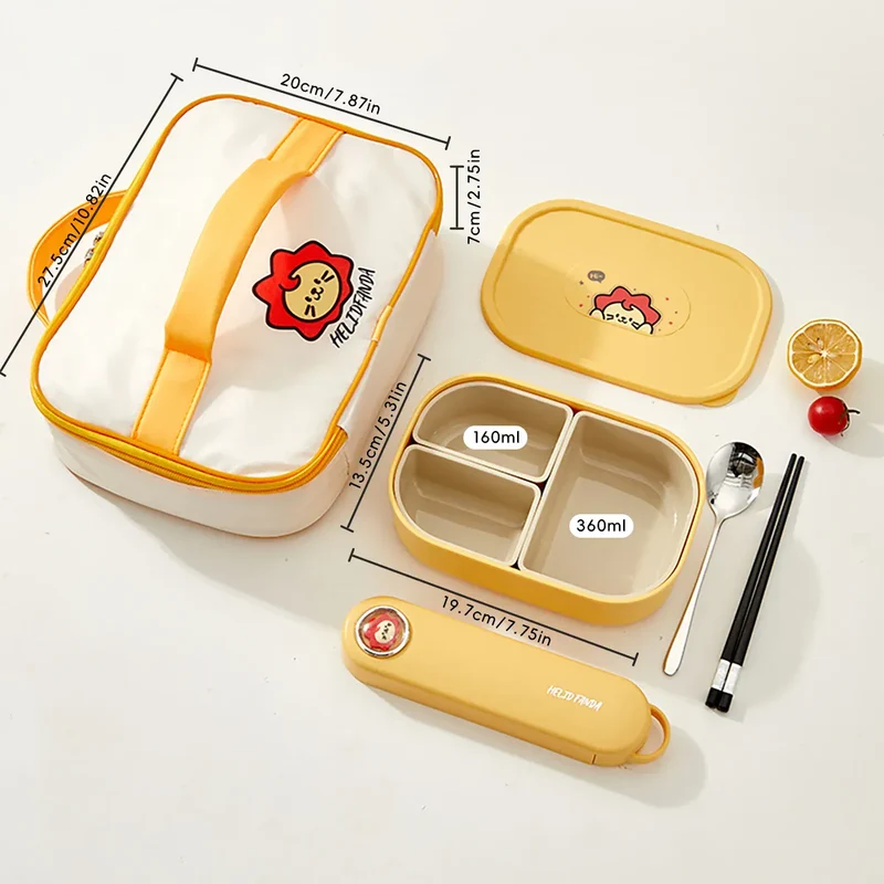 Ensemble Bento pour Enfant avec Sac Isotherme et Couverts