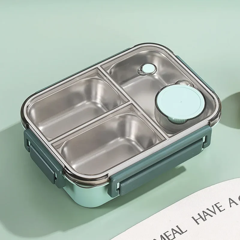 Lunchbox en Inox à 2/3 Compartiments Étanches 850ml