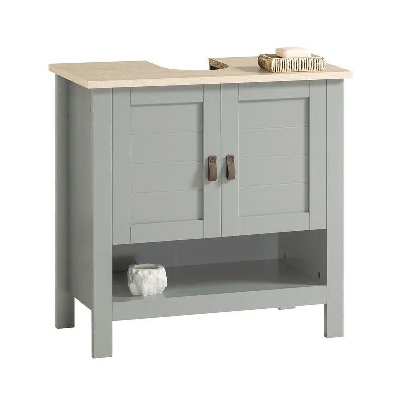 SoBuy BZR69-HG Meuble sous Lavabo, Meuble sous Vasque, Meuble de Salle de Bain, Placard de Rangement, Armoire Salle de Bain