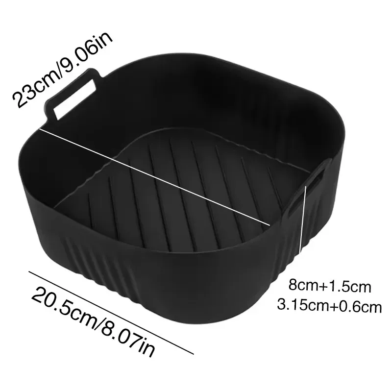 Moule Silicone Air Fryer Rectangulaire 23 x 205 cm Réutilisable
