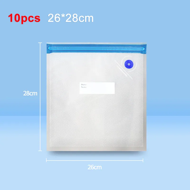 Sacs Sous Vide Alimentaire Réutilisables - Lot de 10 Unités
