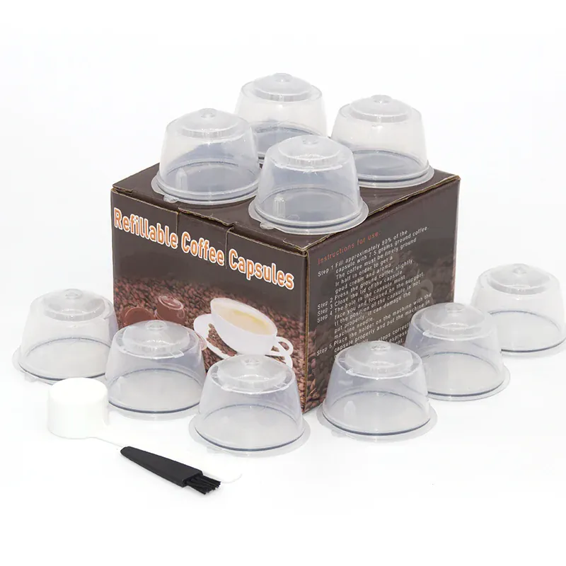 Capsule Café Réutilisable Dolce Gusto Lot de 10 Avec Cuillère et Brosse