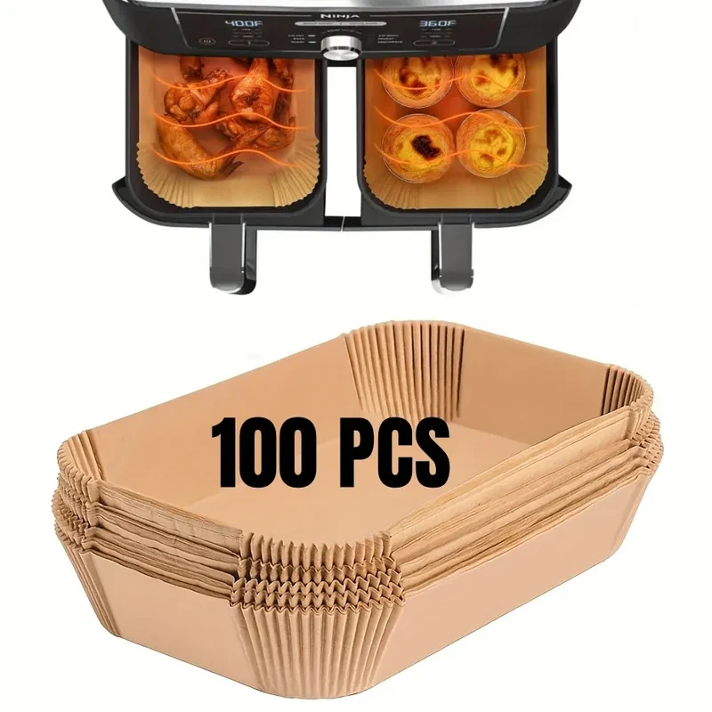 Papier Cuisson Air Fryer Jetable Réutilisable Lot de 100 Pièces