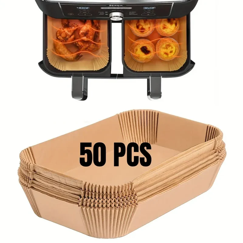 Papier Cuisson Air Fryer Jetable Antiadhésif Lot de 50 Pièces