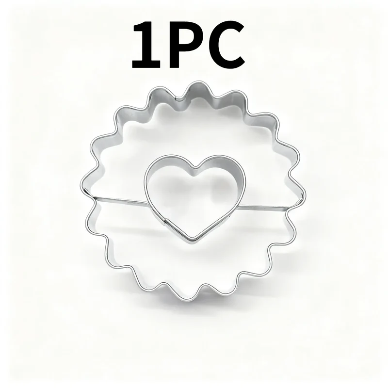 Emporte-pièces en inox cœur et étoile - Set de 2 pour biscuits décorés