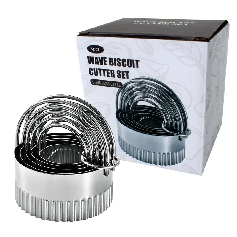 Emporte-pièces à Gâteaux en Acier Inoxydable - Set de 5 Pièces Rondes
