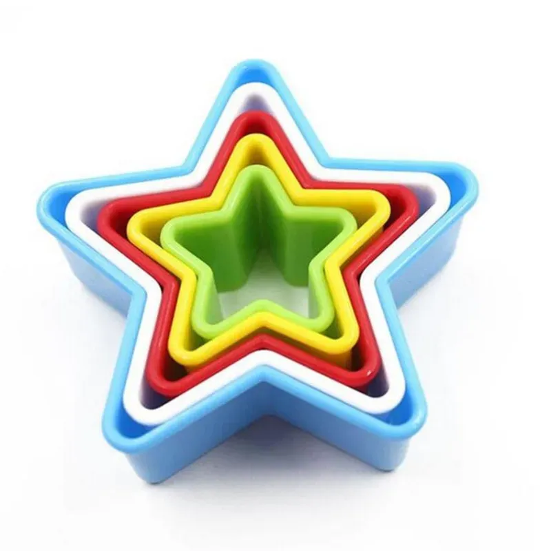 Emporte-pièces pour Pâtisserie en Plastique - 5 Pièces Colorées