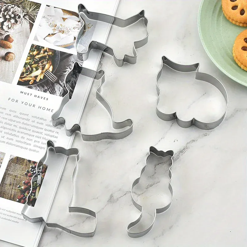 Emporte-pièces à biscuit en acier inoxydable - Set de 5 animaux