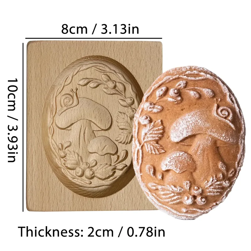 Emporte-pièce en bois floral 3D pour biscuits et gâteaux - 1 pièce