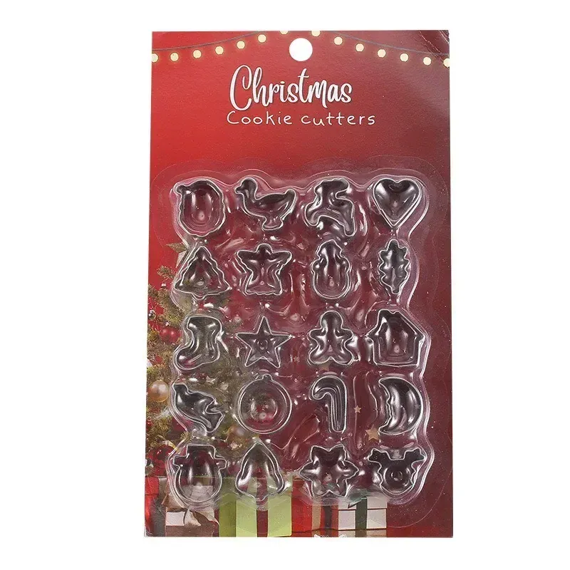 Set de 20 Emporte-pièces en Acier Inoxydable - Motifs de Noël