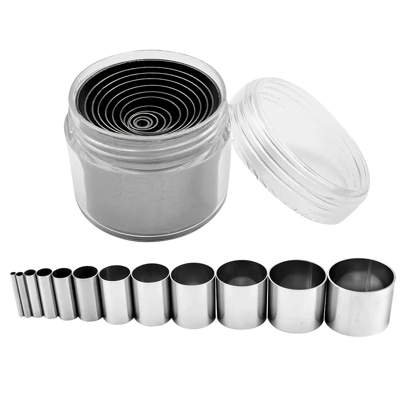 Emporte-pièces en acier inoxydable - Set de 12 outils cercles pâtisserie