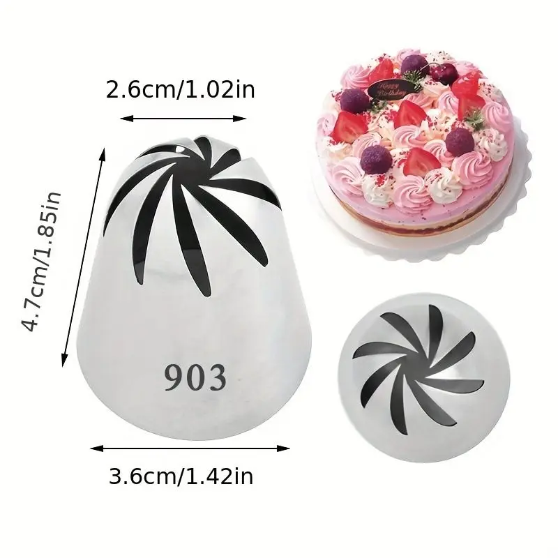 Douilles à pâtisserie en acier inoxydable - 4 styles pour décoration cupcakes