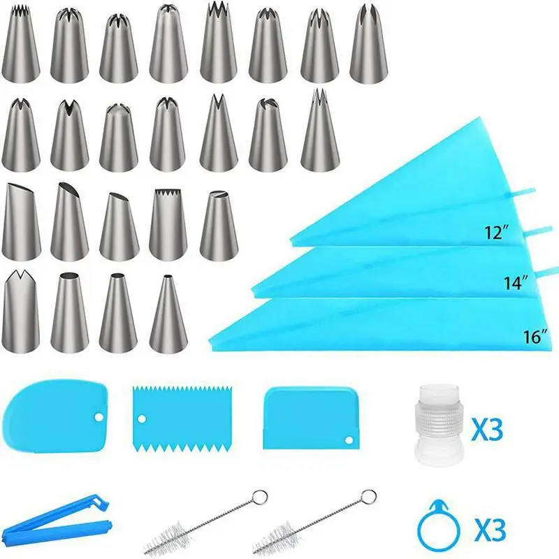 Kit de décoration de gâteaux 33 pièces en acier inoxydable et accessoires