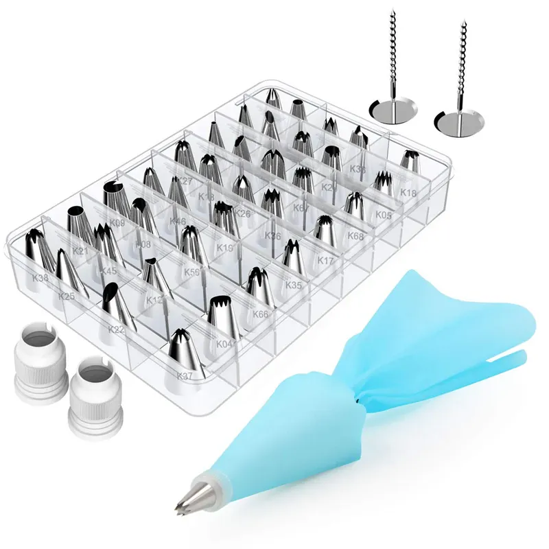 Kit de Décoration de Gâteaux 42 pcs avec Douilles et Poches à Douilles