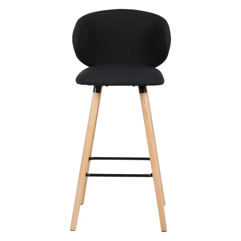 Chaise de bar tissu noir