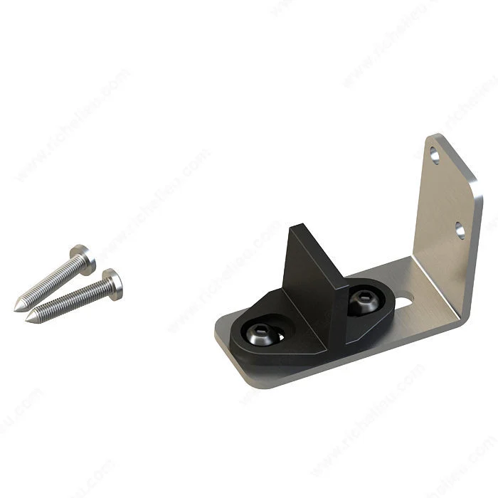 Guide inférieur ajustable pour porte de bois, en acier inoxydable
