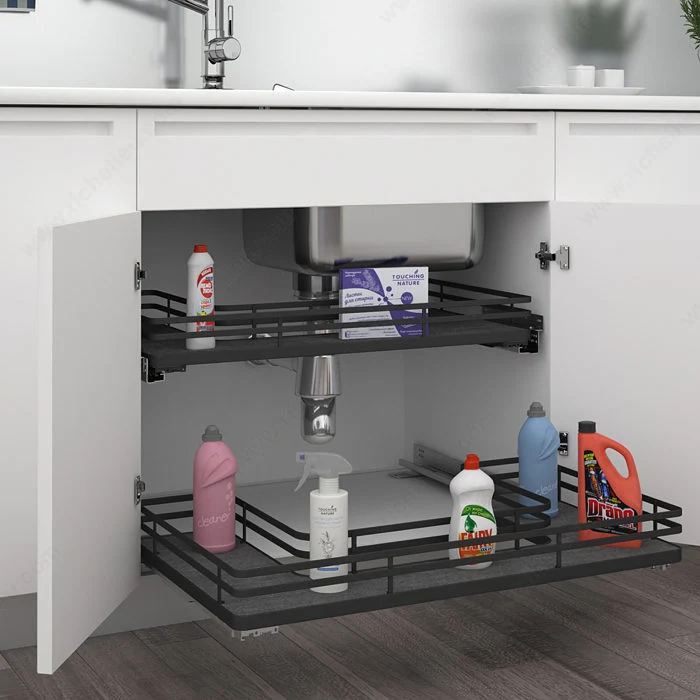 Panier coulissant sous évier en U Rev-A-Shelf