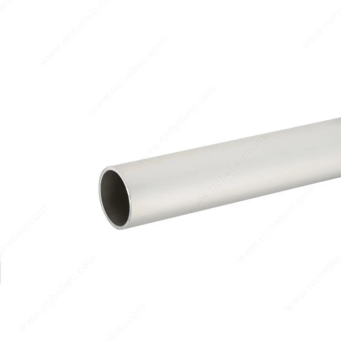 Tringle ronde en aluminium chromé mat de 1-5/16 po 14 Ga