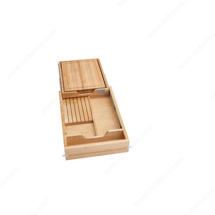 Tiroir complet avec diviseur à couteaux et planche à découper Rev-A-Shelf