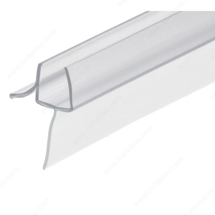 Balai de porte muni d'une ailette flexible simple et d'une gouttière