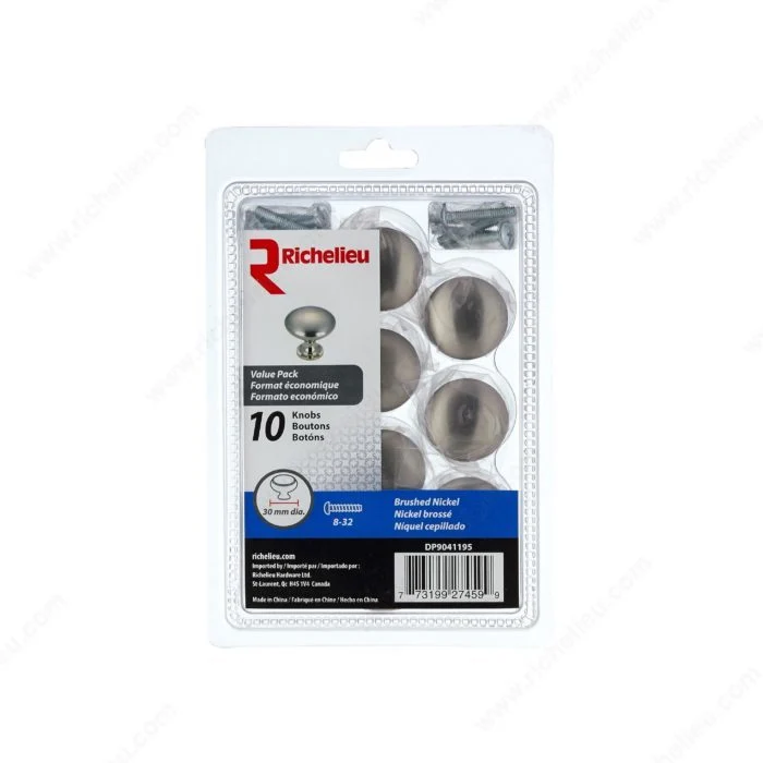 Bouton contemporain en métal - 9041- Pqt 10