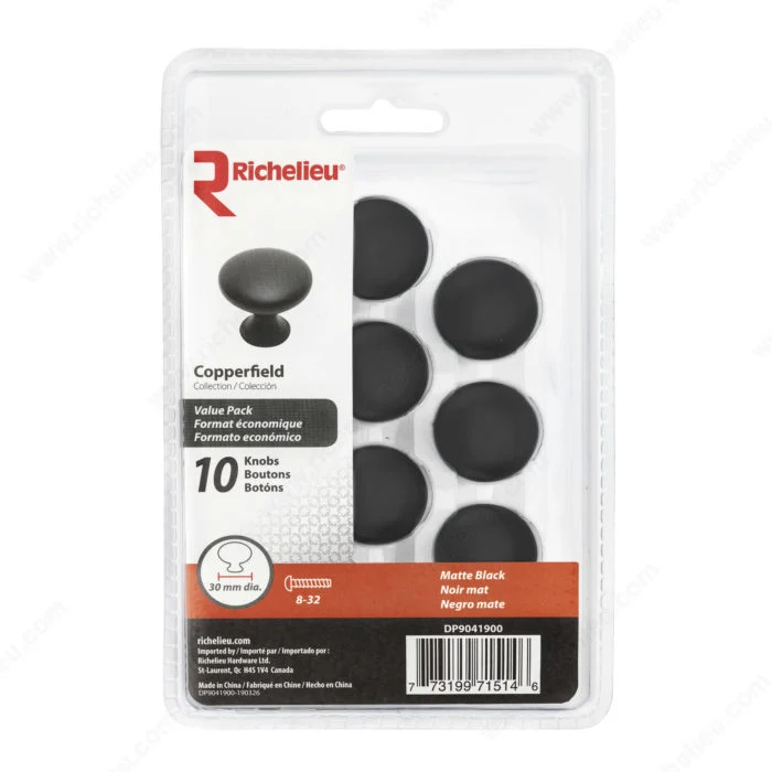Bouton contemporain en métal - 9041 - Pqt 10