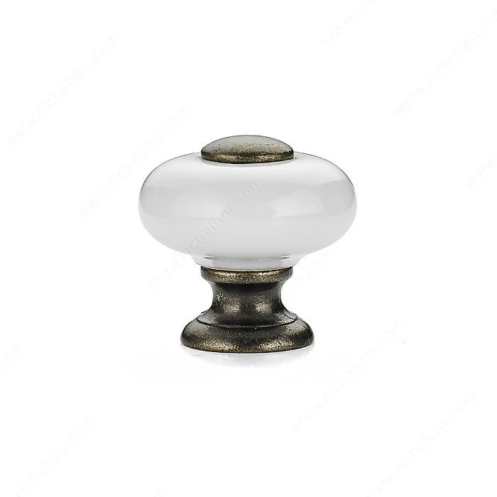 Bouton éclectique en céramique et métal - 5003