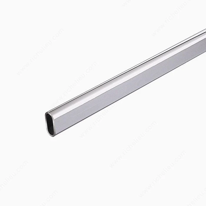 Tringles ovales en acier - Chrome