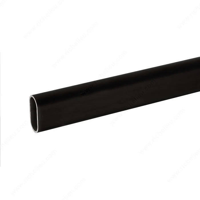 Tringle ovale noir mat