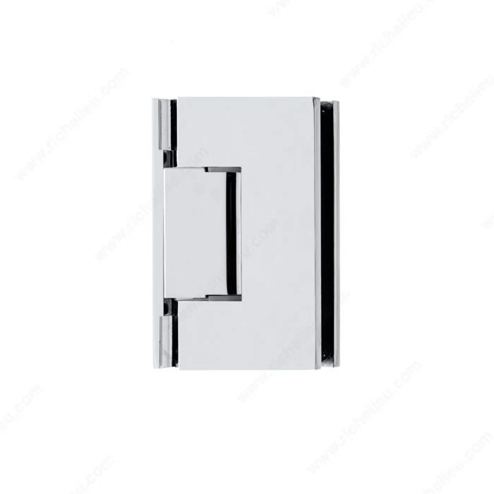 Charnière verre à mur Riveo Pro avec plaque arrière décentrée