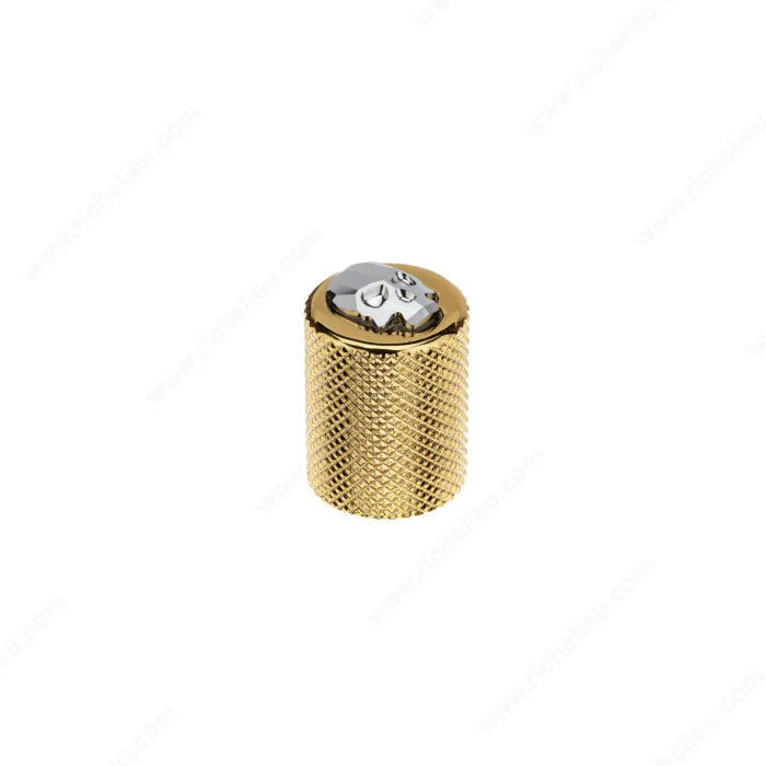 Bouton moderne en métal et cristal - 5485