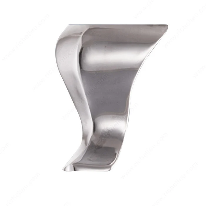 Patte de meuble courbée en aluminium - 5600