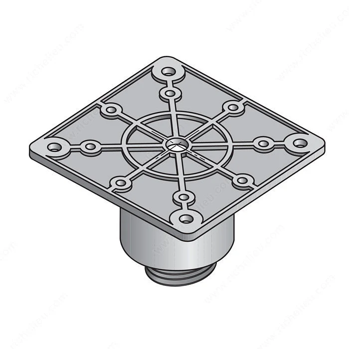 Plaque de fixation pour patte ronde en ABS