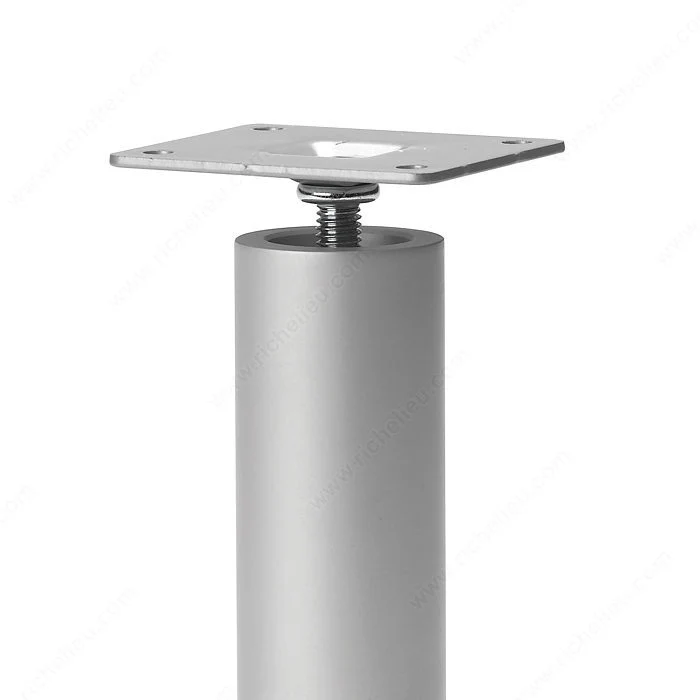 Plaque de fixation pour patte de meuble réglable