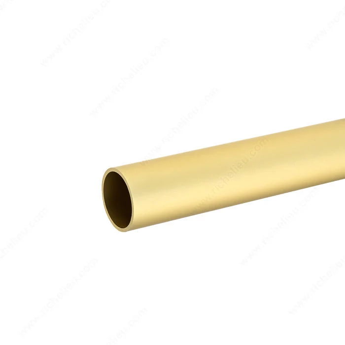 Tringle ronde en aluminium laiton mat de-1 5/16 po 14 Ga