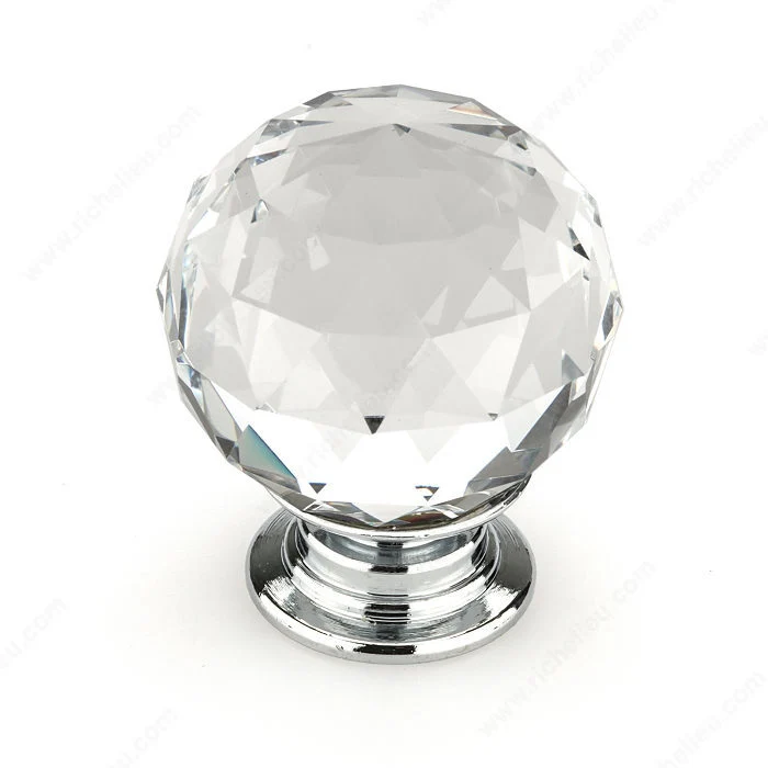 Bouton éclectique en cristal clair - 8737