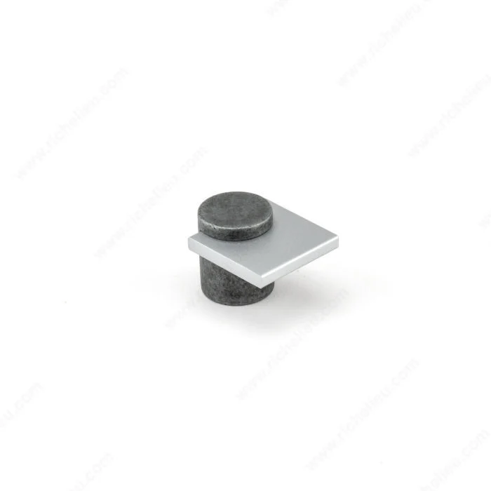 Bouton contemporain en aluminium et laiton - PO2054I