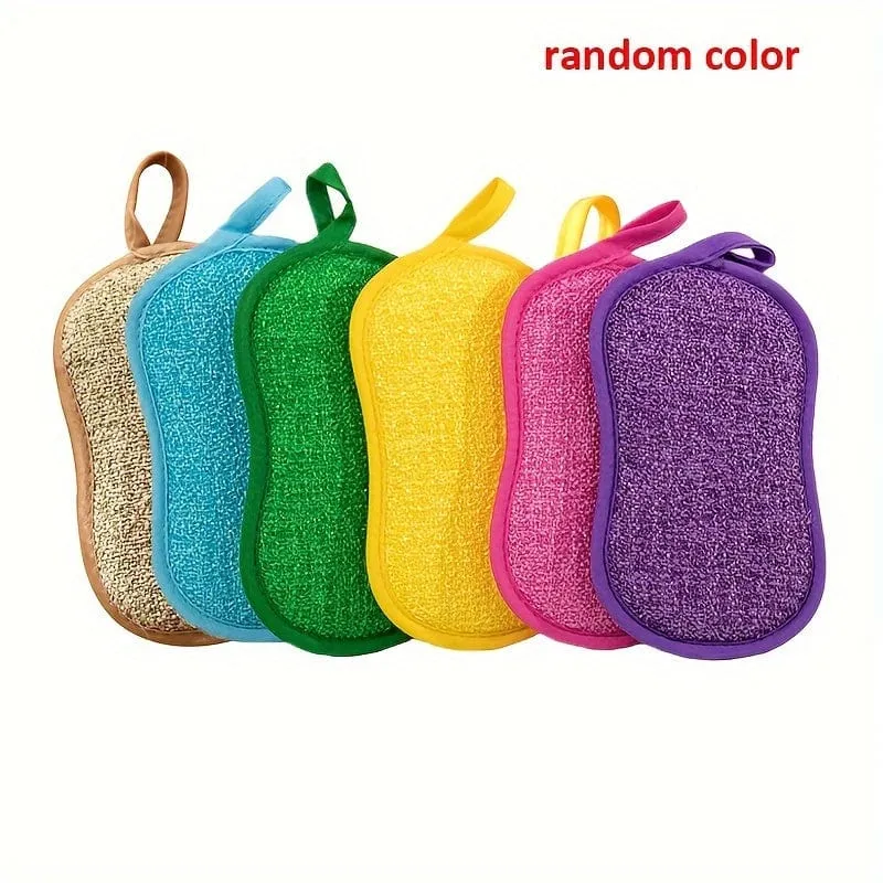 Lot de 10 Éponges Microfibre Colorées pour Cuisine, Facile À Nettoyer Vaisselle, Casseroles et Poêles