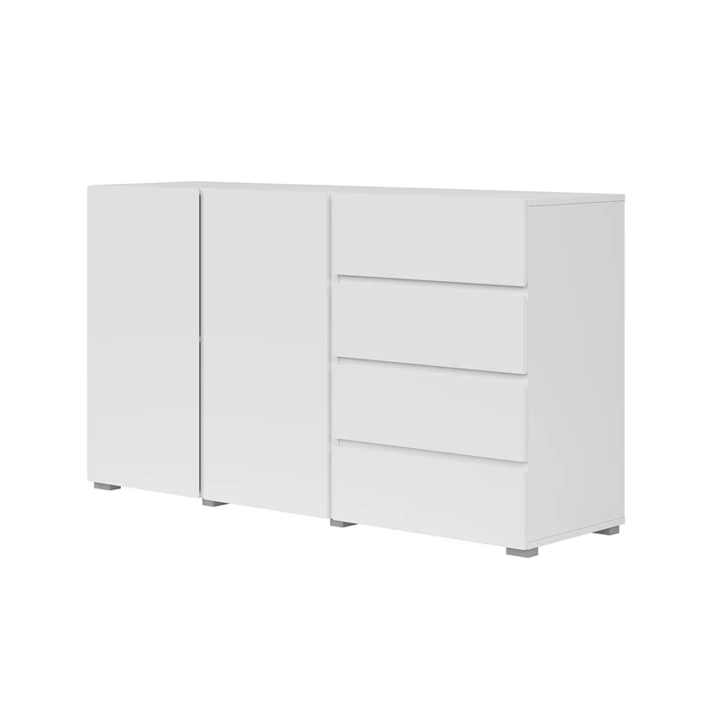 Buffet 2 portes 4 tiroirs Maxis Blanc