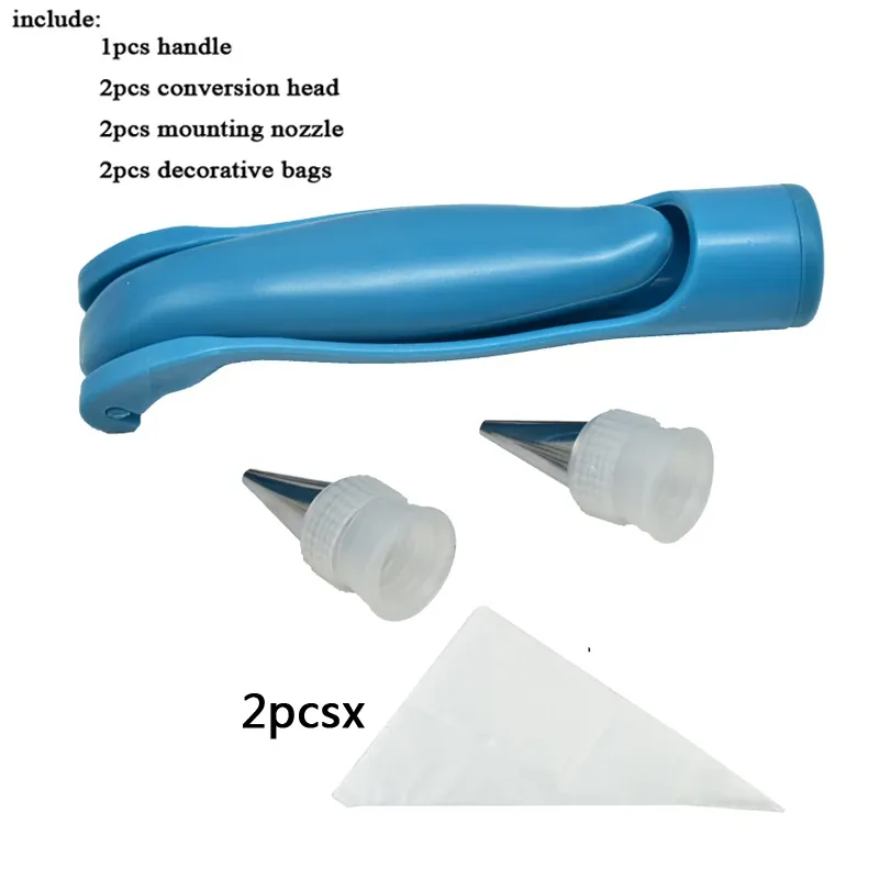 Poches à douilles pâtisserie 7 pièces réutilisables avec accessoires de décoration