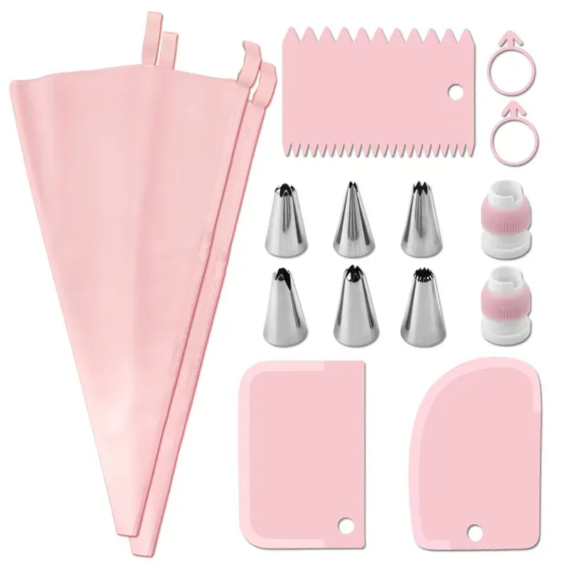 Set de 34 Douilles en Acier Inoxydable pour Décoration de Gâteaux