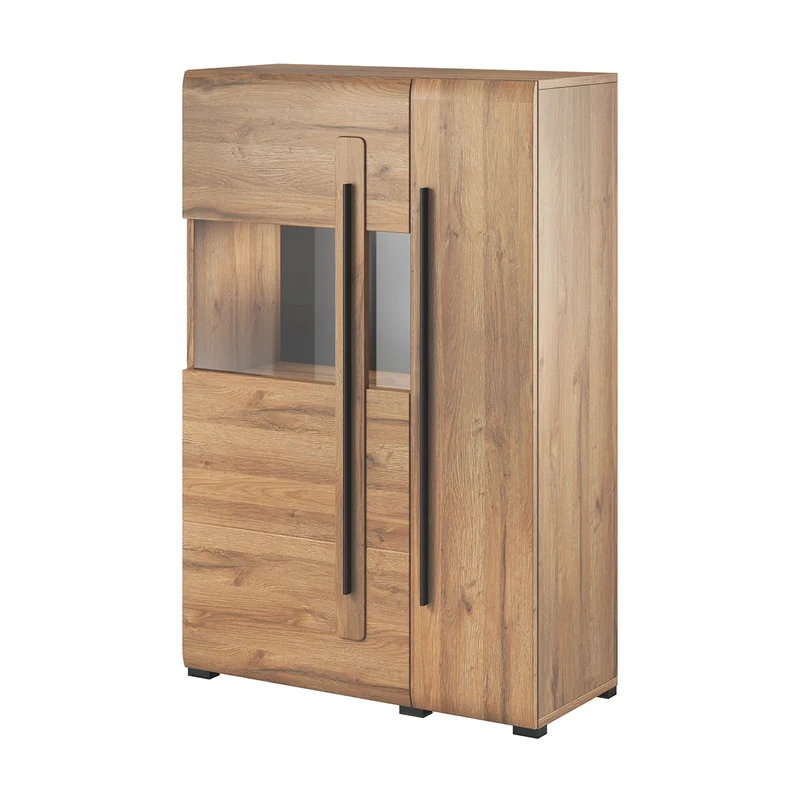 Vaisselier 2 portes avec LED Louis Bois