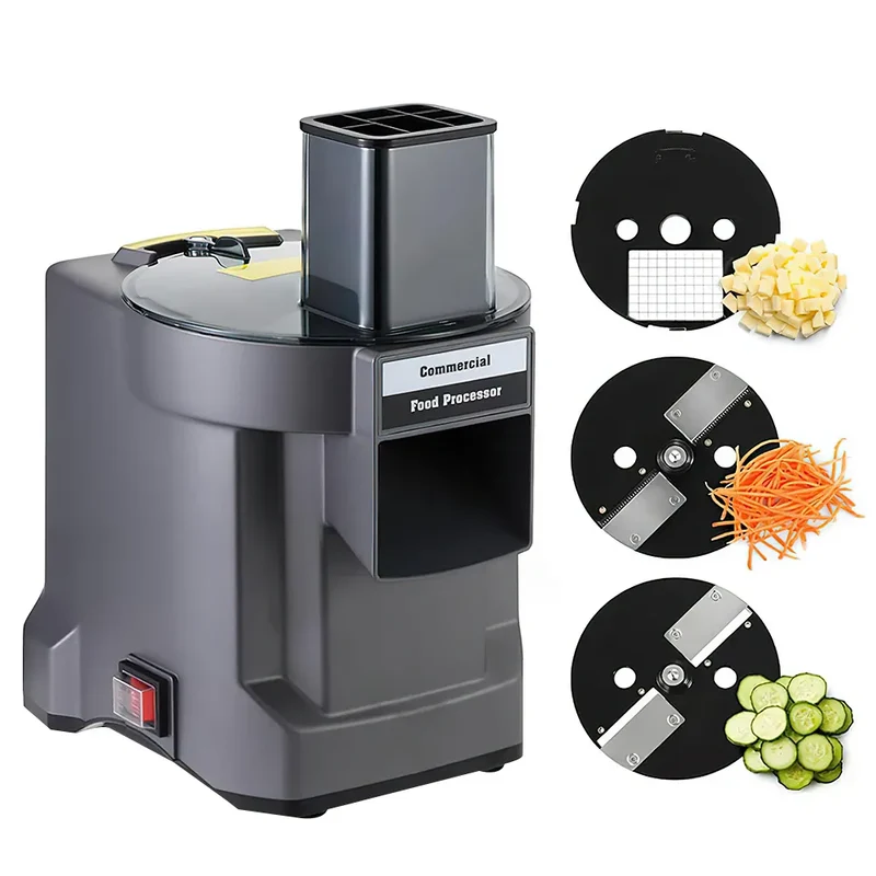 Hachoir Électrique 100W à Disques Interchangeables — Dés, Tranches, Julienne